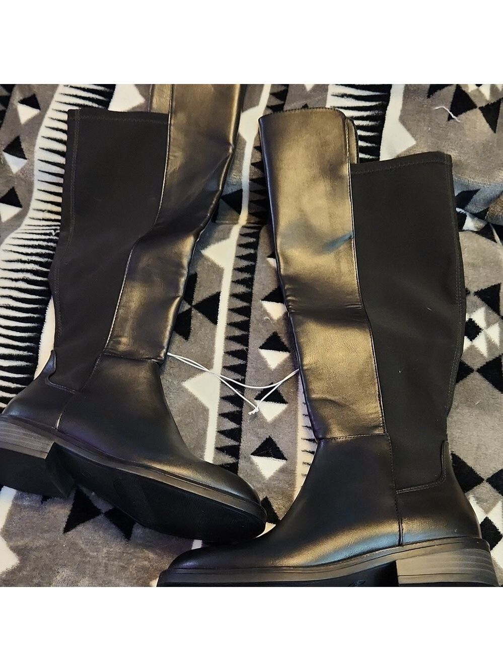 A New Day Tall Riding Boots Womens Black Size 6 Wide Calf - Picture 2 of 12